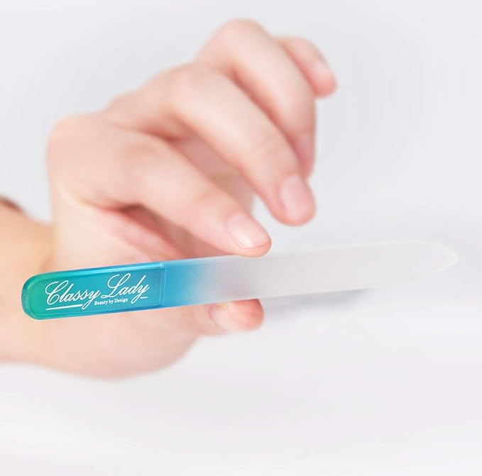 ClassyLady Beauty Glass Nail File Blue 3 Pack