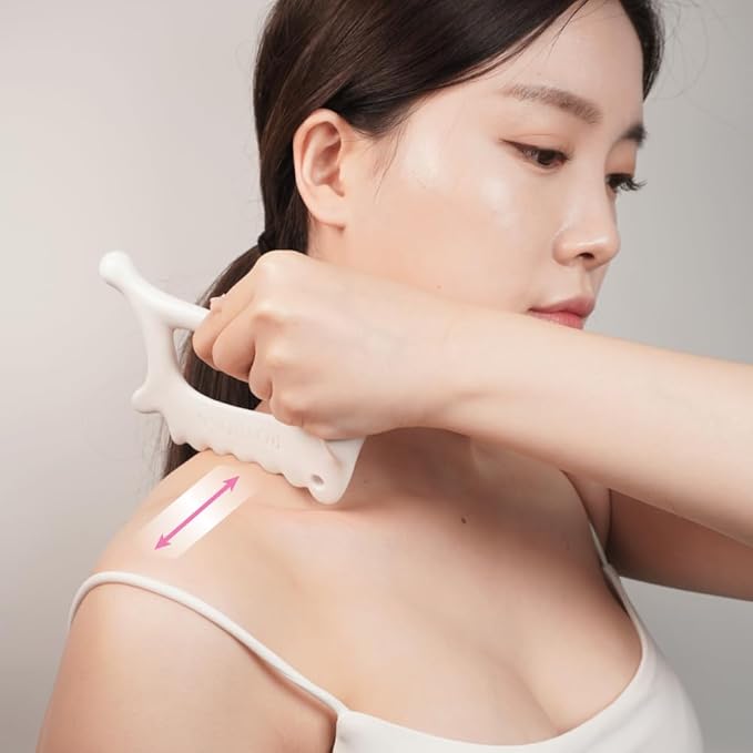 ROYROSA® 로이로사괄사 K-Beauty, 100% Ceramic Guasha, Facial and Body Acupuncture Therapy, Reduce Fine Lines and Wrinkles, Made in South Korea (Royrosa Guasha)