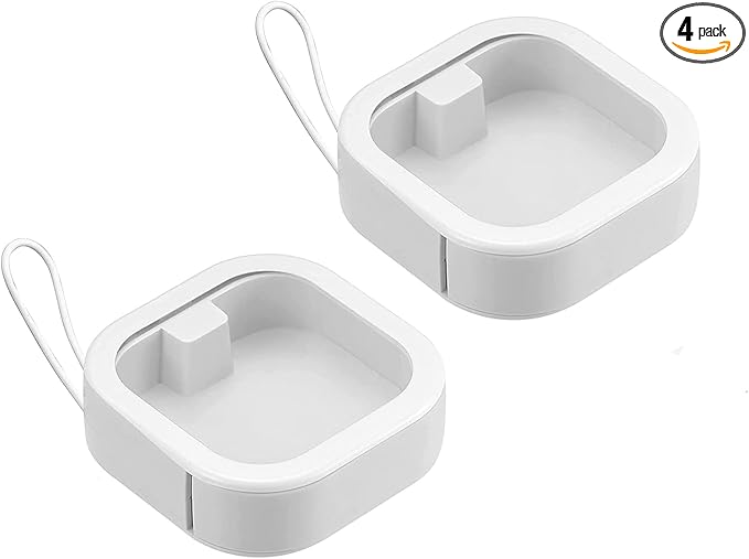 2 Pcs Hair Tie Organizer, Portable Hair Accessory Storage Containers Small Stackable Hair Ties Qtip Travel Holder Cotton Swab Dispenser Hair Accessories Organizer Box (2PCS,white)