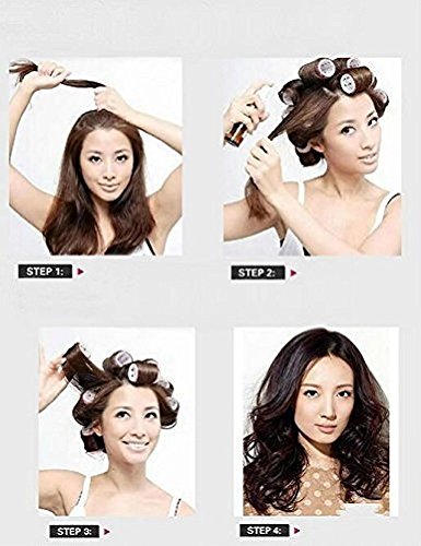 Jumbo Hair Rollers Curlers Self Grip Holding Rollers Hairdressing Curlers Hair Design Sticky Cling Style For DIY Or Hair Salon By Kamay's (Gripping Sticky Rollers 48mm/1.9"Large Size12PCS)Random Color