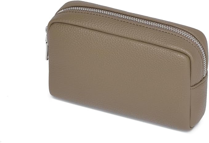 Makeup Bag Large Capacity Women's Classic Black Wash Bag Adjustable Partition Wash Brush and Cosmetic Carrying Bag (Tea Color)