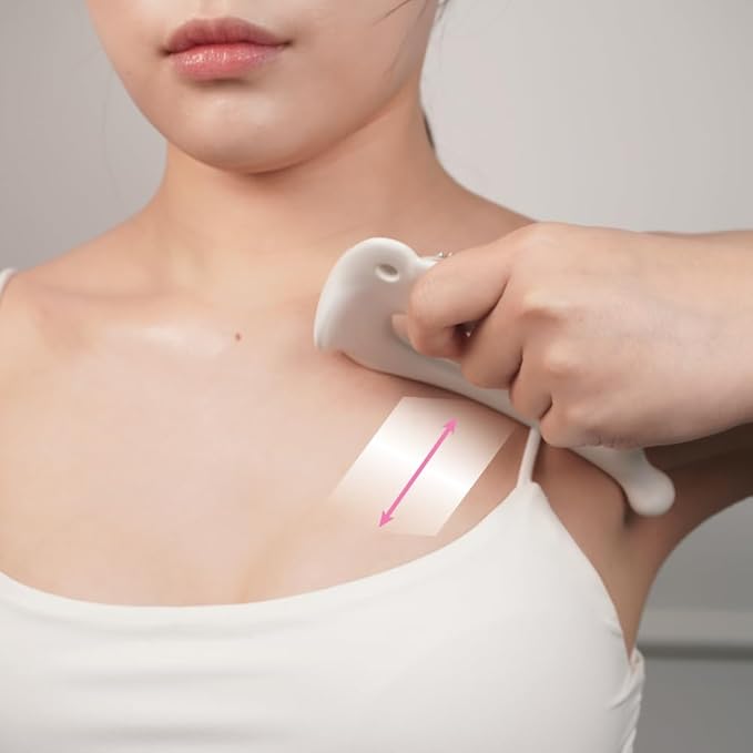 ROYROSA® 로이로사괄사 K-Beauty, 100% Ceramic Guasha, Facial and Body Acupuncture Therapy, Reduce Fine Lines and Wrinkles, Made in South Korea (Royrosa Guasha)