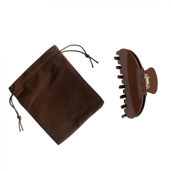 Durable Acetate Hair Clips - 4-Inch Coffee Claw Clips for Fine and Thick Hair (Coffee)