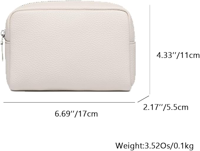 Makeup Bag Large Capacity Women's Classic Black Wash Bag Adjustable Partition Wash Brush and Cosmetic Carrying Bag (PU/French Oak)
