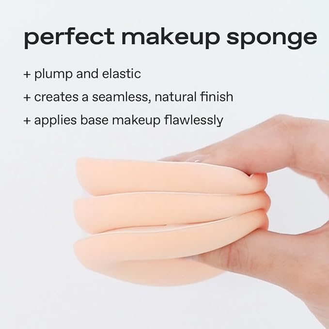 glow mini cloud sponge 3EA | featuring skin-friendly rubycell | puff-shaped sponge that effortlessly simplifies makeup application, perfect makeup sponge for quick and even application, 0.07 lbs