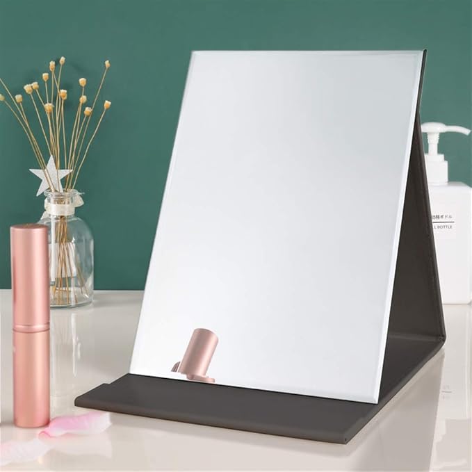 Zcooooool Large Portable Super HD Mirror - Multi Stand Angle Hand Free/Handheld/Tabletop Foldable Mirror 6.9x4.9 Inch