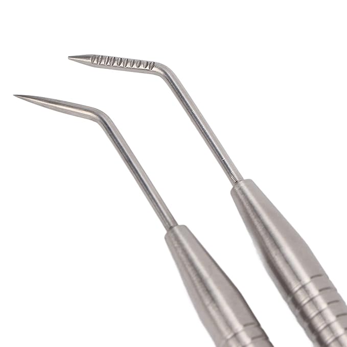 2 Pieces Eyelash Perm Tool,Lash Separator Tint Tool,Stainless Steel Lash Rods Tool with Comb for Eyelash Eyebrow Perming Tinting Curling Extensions (silver)