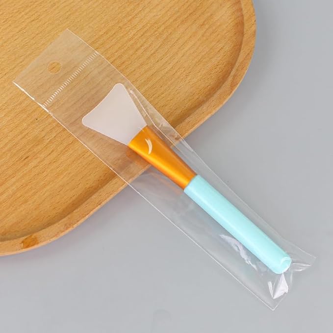6 Pack Silicone Face Mask Makeup Brushes, Facial Mask Brush Spatulas, Skin Care Beauty Applicator Brush, Soft Cosmetic Mud Clay Gel Cream Powder Mask DIY Extractor Tool, White, Blue, Pink