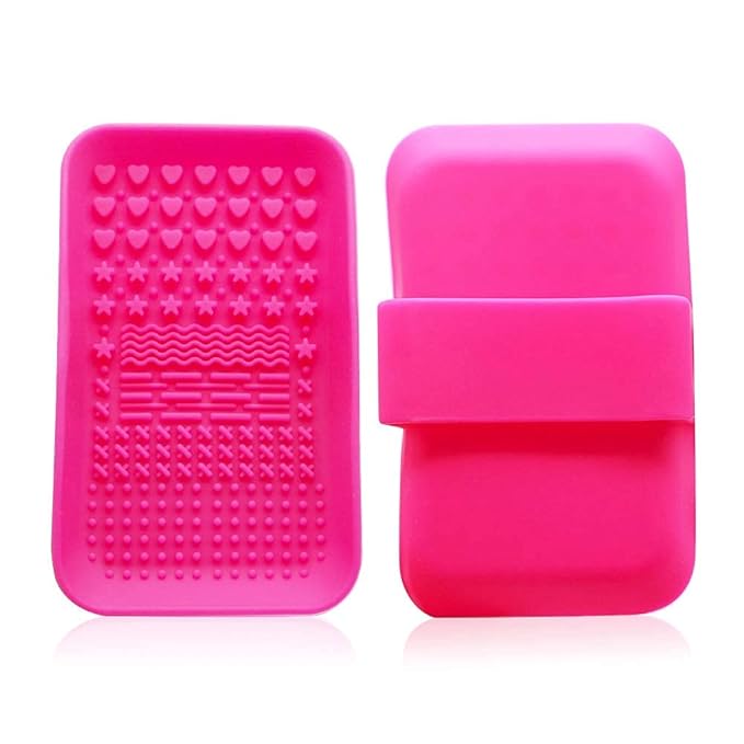 KINGZHUO Makeup Brush Cleaner Pad Cosmetic Brush Cleaning Mat Portable Washing Tool Scrubber Brush Cleansing Pad Makeup Cleaning Mat