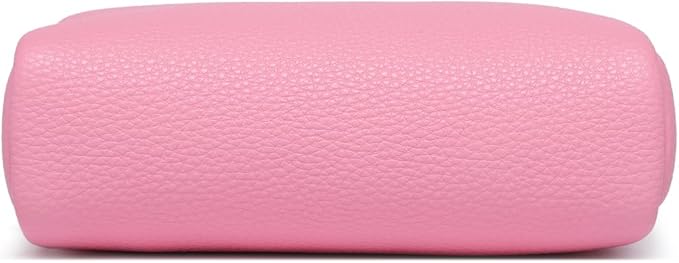Makeup Bag Large Capacity Women's Classic Black Wash Bag Adjustable Partition Wash Brush and Cosmetic Carrying Bag (PU/Azalea Pink)
