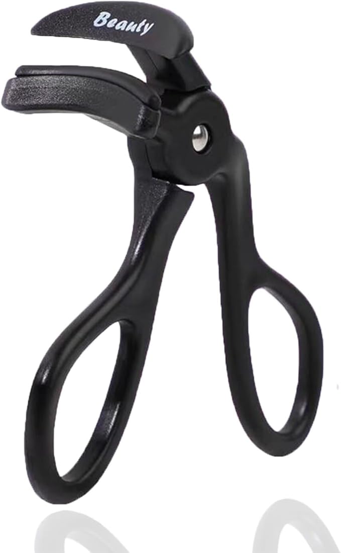 Eyelash Curlers - Plastic Eyelash Curler with Silicone Refill Pads Premium Cute Small Lash Curler for No Pinching or Pulling Eye Lash Curler Makeup Tool for Women Girls Black