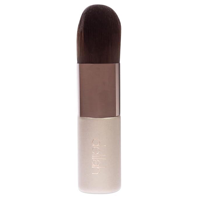 delilah - Foundation Kabuki Complexion Brush - Synthetic Fibre Liquid Blending And Buffing Makeup Tool - Wooden HAndle - For all Skin Type - Cruelty Free - 1 Pc