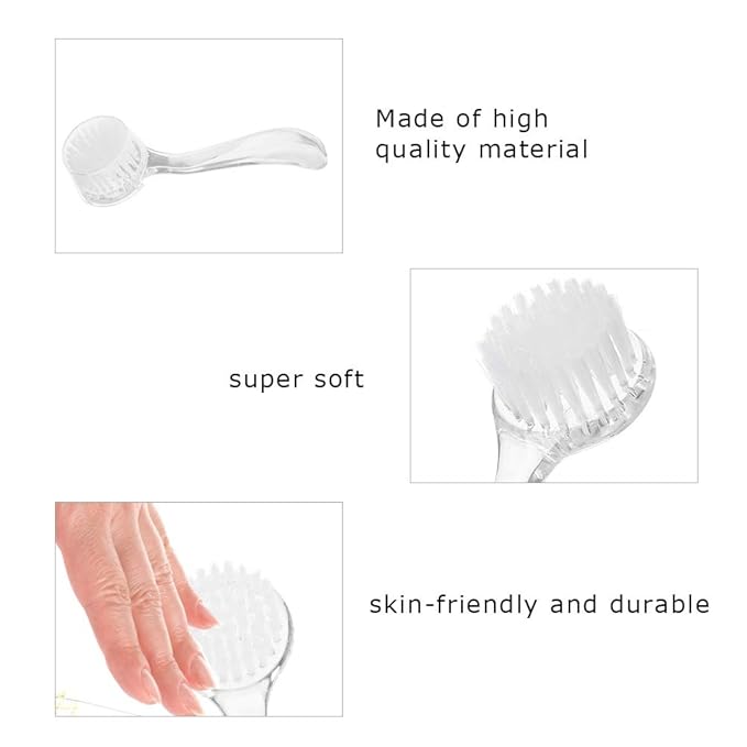 5Pcs Soft Nail Dust Cleaning Brush, Nail Nail Dust Brush Nail Brushes Manicure Diy Tool For For Salon And Home(White)