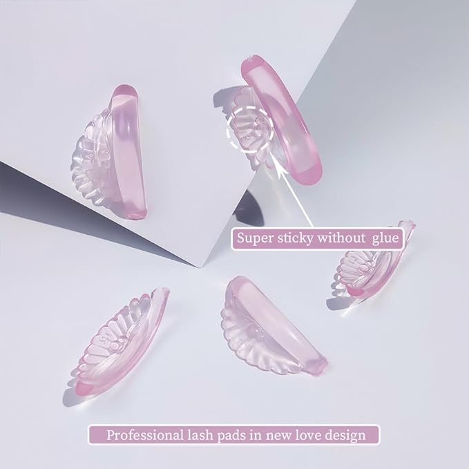 Libeauty Lash Lift Pads 10 Pcs/5 Sizes New Shell Shape Lash Lift Rods Reusable Silicon Lash Lift Shields DIY Use at Home or Salon Eyelash Lift Tools