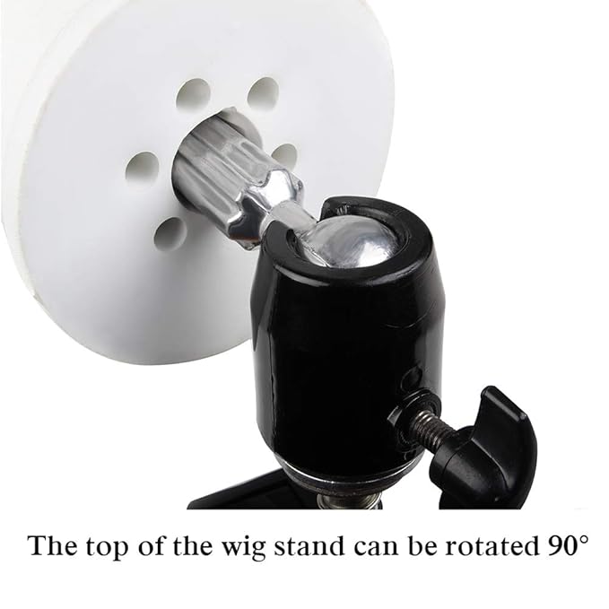Scalable Wig Stand C Clamp Wig Head Stand Metal Mannequin Head Stand Holder Adjustable Height C-Clamp Table Stand Holder for Wig Doll Head