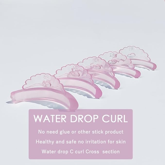 Libeauty Lash Lift Pads 10 Pcs/5 Sizes New Shell Shape Lash Lift Rods Reusable Silicon Lash Lift Shields DIY Use at Home or Salon Eyelash Lift Tools