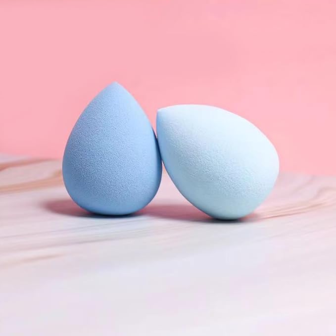 15 Pcs Makeup Sponges Set - 3 Shapes Multi-Colored Soft Cosmetic Sponges for Liquid, Cream & Powder Foundation, Concealer (Pink/Nude/Purple/Green/Blue)