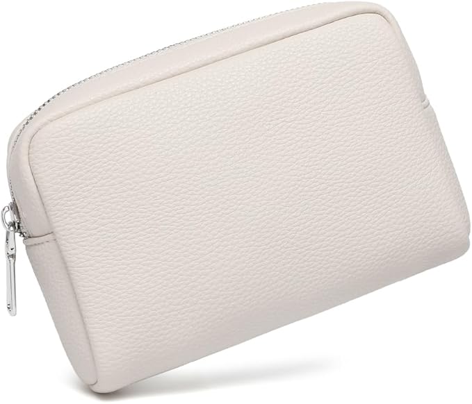 Makeup Bag Large Capacity Women's Classic Black Wash Bag Adjustable Partition Wash Brush and Cosmetic Carrying Bag (PU/French Oak)