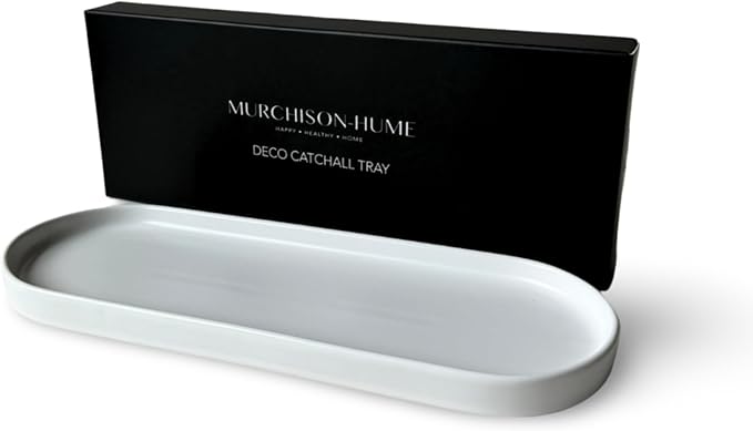 Elegant Ceramic Kitchen Sink Caddy & Bathroom Countertop Tray - Versatile Ceramic Vanity Tray for Home Organization & Decor, Durable & Microwave Safe, 30cm x 10.5cm x 2cm