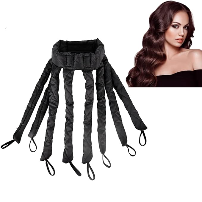 Heatless Curler,2026 New Upgraded Eight Claw Design Heatless Curls, You can Hair Curlers to Sleep in Soft Hair Rollers（Black）