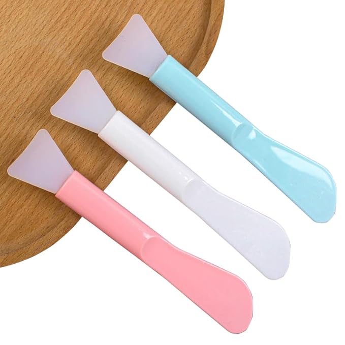 6 Pack Soft Silicone Facial Mask Applicator, Reusable Makeup Face Mask Brush Spatula, Plastic Washable Beauty Cosmetic Tools for Clay, Cream, Gel, Mud, DIY Mixing, Skincare, Sampling, Waxing