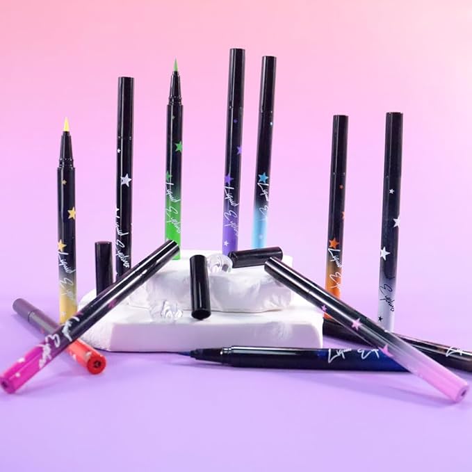 evpct Brown Matte Liquid Eyeliner Waterproof Smudge Proof, Brown Eye Liner Liquid Liner for Face Body Paint, Long-lasting Eyeliner Waterline Thin Quick-dry Eyeliners Pencil Eye Makeup Stay all Day