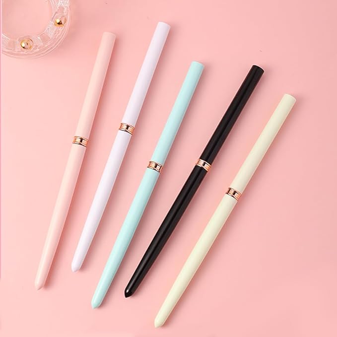 JASSINS Nail Art Liner Brushes, 5Pcs Gel Polish Painting Art Design Pen Set Striping Brushes for Thin Long Lines, Tiny Details, Fine Drawing, Delicate Coloring Sizes 7/9/11/15/25mm