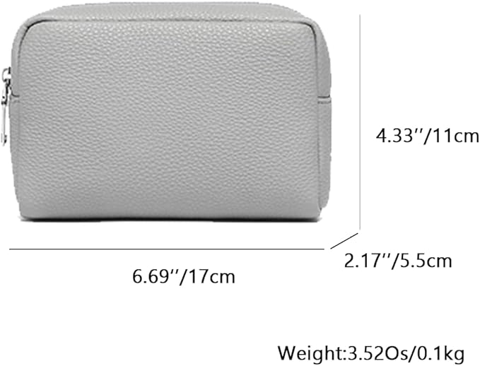 Makeup Bag Large Capacity Women's Classic Black Wash Bag Adjustable Partition Wash Brush and Cosmetic Carrying Bag (PU/Shark Gray)