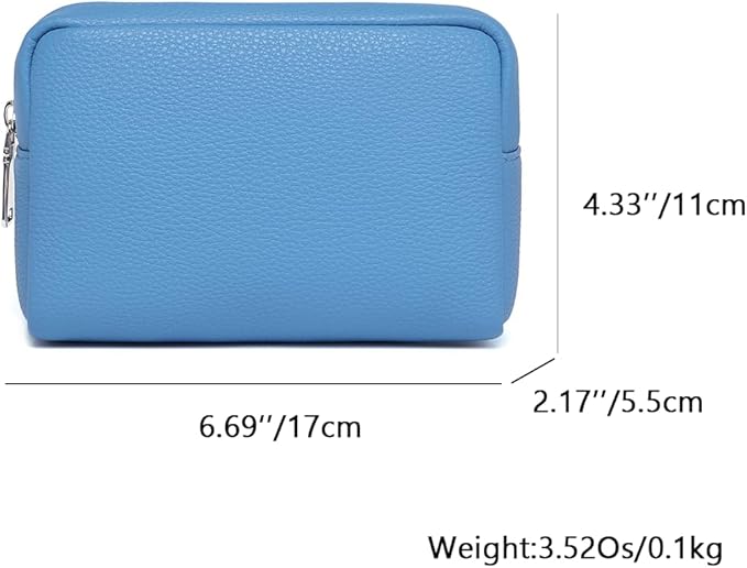Makeup Bag Large Capacity Women's Classic Black Wash Bag Adjustable Partition Wash Brush and Cosmetic Carrying Bag (Gentian Blue)