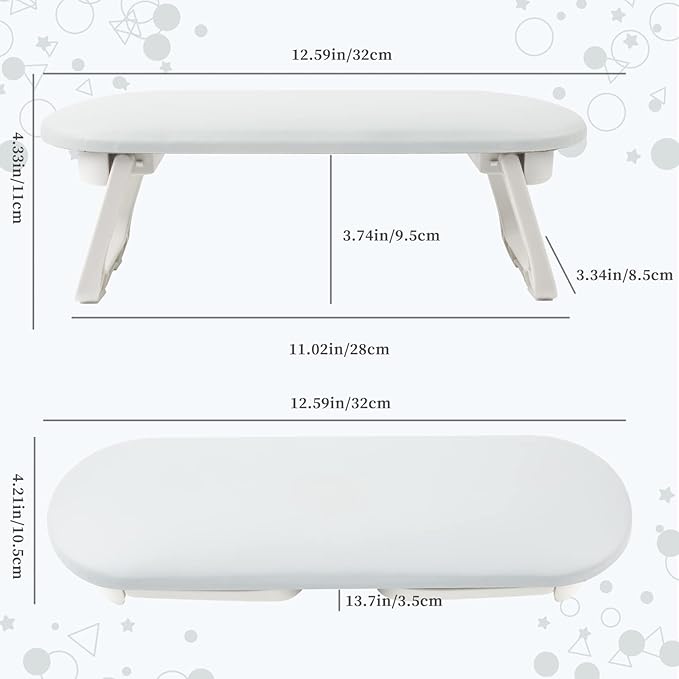 Nail Arm Rest Cushion, Professional Adjustable Nail Hand Rest Stand Arm Rest for Acrylic Nails Cushion Hand Holder, Hand Pillow Stand with PU Leather Soft High-Density Sponge, Manicure Nail Tool