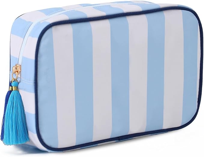 Makeup Bag Travel Cosmetic Bag Organizer Tassel Toiletry Bag Large Canvas Zipper Pouch Mahjong Tile Bag