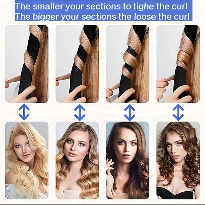 No Heat Hair Curler Headband for Long Hair, Satin Heatless Curling Rod with Adjustable Strap Overnight No Heat Curling Roller for Women and Girls Waves and Curls (Pink)
