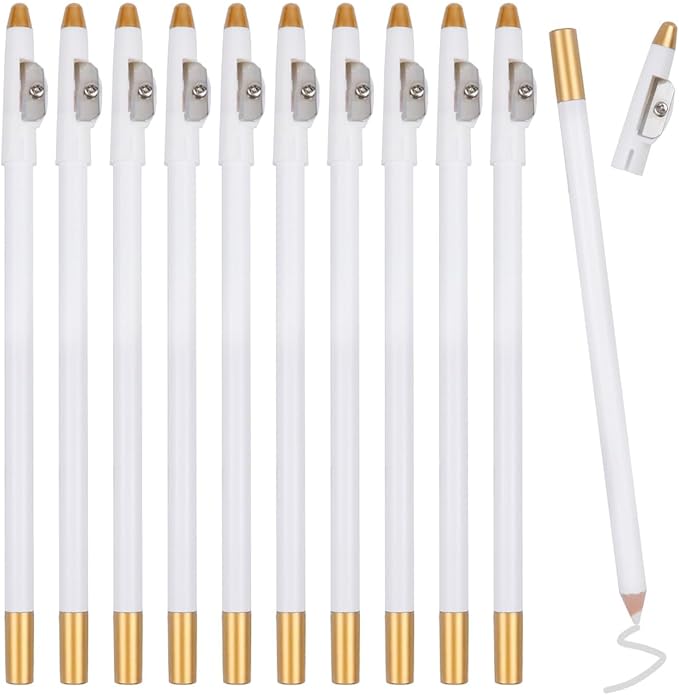 12 Pieces Eyebrows Pencils With Built-in Sharpener - Makeup Pencil for Edge Hairline, Razor Trace, Beard Guide and Shaping
