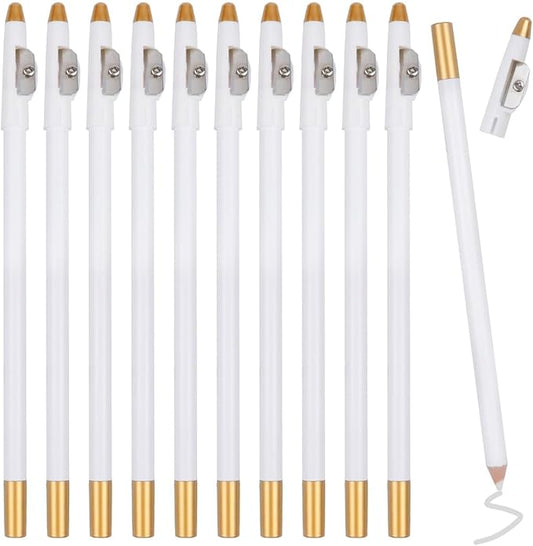 12 Pieces Eyebrows Pencils With Built-in Sharpener - Makeup Pencil for Edge Hairline, Razor Trace, Beard Guide and Shaping
