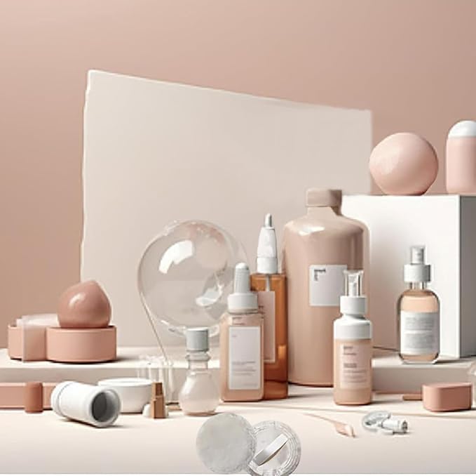 Anleolife 5Pcs White Large Fluffy Puffs For Body Powder Washable Face Powder 3 inch Blending Sponge Puff Round For Foundation Makeup Velour Puffs 5pcs/package