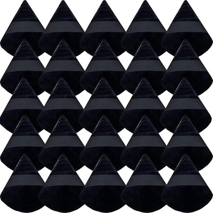 GXXMEI 30PCS Powder Puff Face Soft Makeup Sponge, Triangle Powder Puffs for Loose Powder Mineral Powder Velour Puff for Face Exquisite Makeup Eyes Contouring, Beauty Makeup Tools