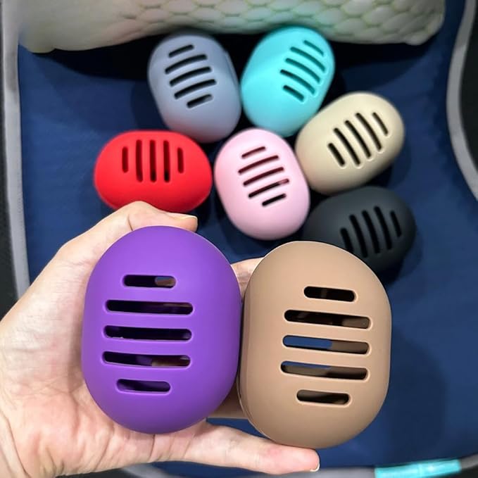 Makeup Sponge Holder,Double-sided Breathable Silicone Beauty Blender Holder for Travel,Shatterproof Make Up Sponge Travel Case for All Sponges Easy to Carry,Purple