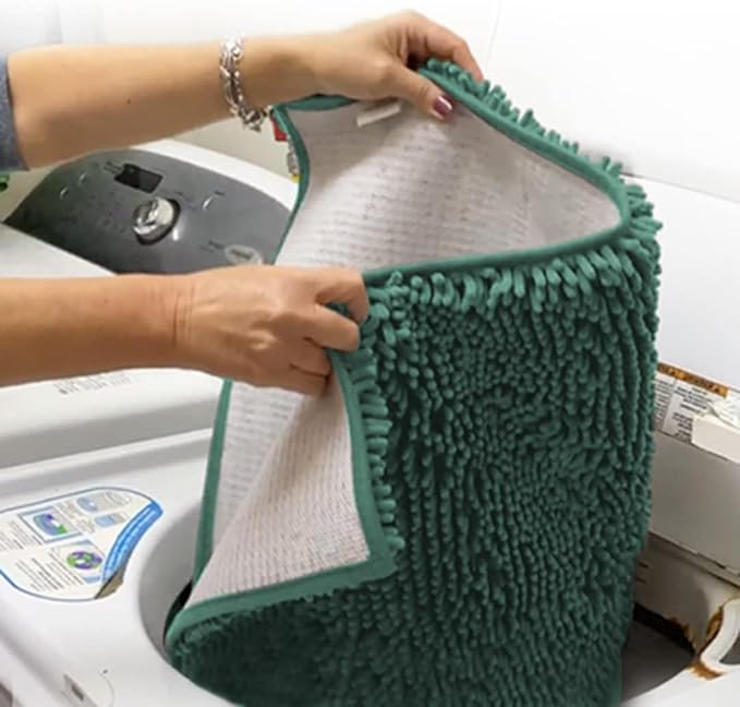 Muddy Mat® | Super Absorbent Door Mat Indoor, Microfiber Quick Dry Chenille Entryway Rug, Non-Slip Front Door Mat, Indoor Mats for Entryway, Machine Washable Pet Rug, Sea Green 24"x36"