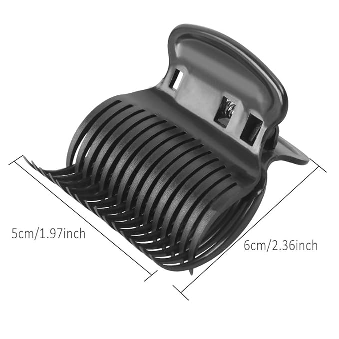 Aniann 18 Pieces Hot Roller Clips Plastic Hair Curler Claw Clips Replacement for Small, Medium, Large and Jumbo Hair Rollers (Black)