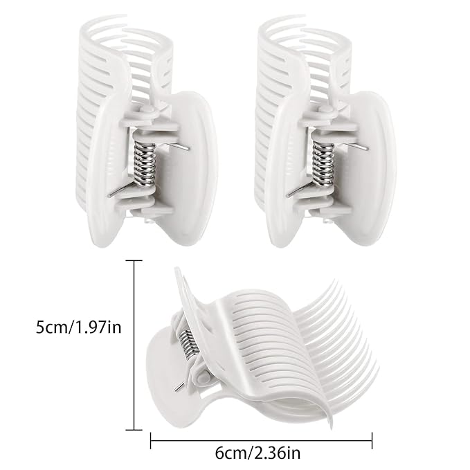 12 Pieces Hot Roller Hair Curler Claw Clips Replacement for Small, Medium, Large and Jumbo Rollers holding Women Girls Hair Section Styling