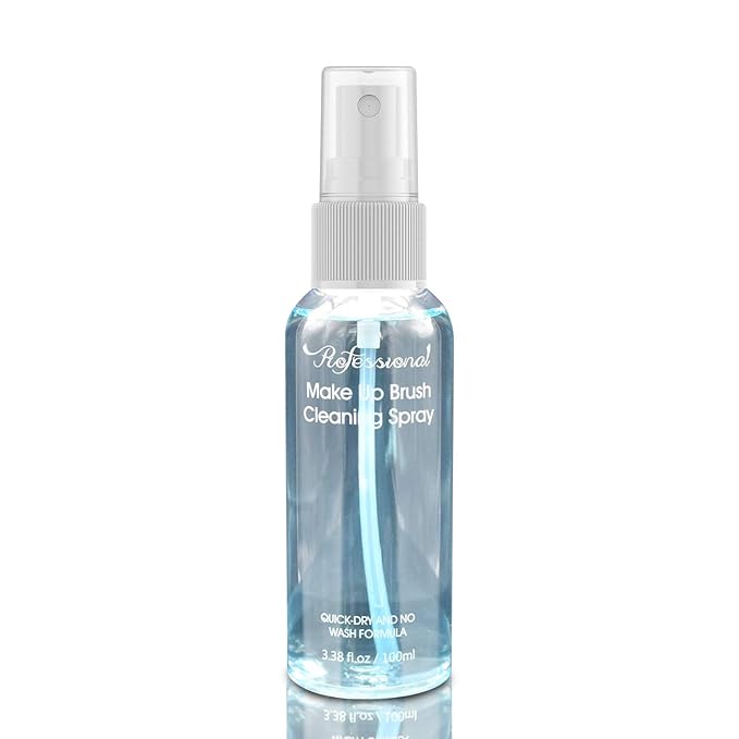 Makeup Brush Cleaner for Cosmetic Brushes, No-washing Quick Drying Deep Cleaning Spray Ideal for Makeup Brushes Sponges for Women Girls 3.38 oz