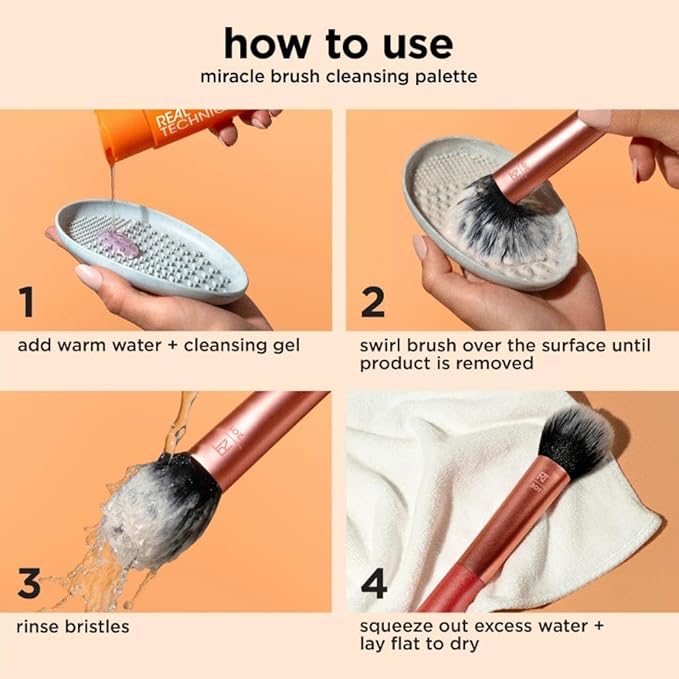 Real Techniques Miracle Deep Cleansing Gel, Makeup Brush & Sponge Cleaner Shampoo for Makeup Tools, Vegan & Cruelty-Free, 4 fl. oz./118 ml Bottle