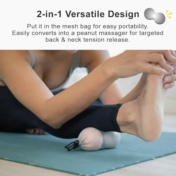 Therapy Massage Balls (2-Pack), High-Density Fascia Balls for Targeted Muscle Relaxation & Daily Recovery - 50D & 65D Hardness Options (Tranquil Blue + Dawn Yellow (65D+50D))
