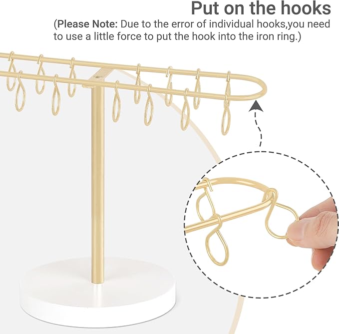 Mkono Metal Claw Clip Organizer Hair Claw Holder for Women and Girls Accessory Storage Display Stand for Dressing Table Bedroom Bathroom Decor, Gold