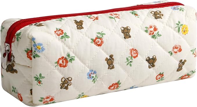 Pencil Case Pen Case Office College School Storage Bag Pouch Holder Box Organizer Makeup Pouch Cosmetic Bag Aesthetic Cute Pencil Case for Girls Boys Kids (E)