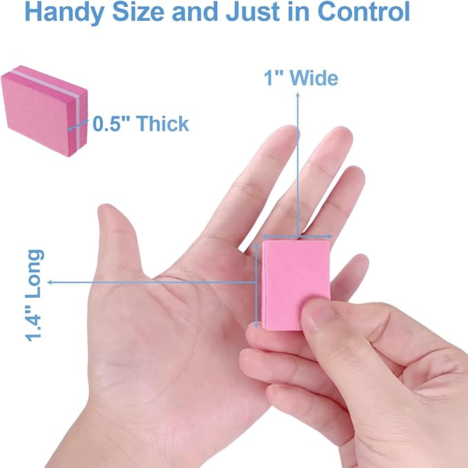 180/240 Grit Nail Buffers (50 Pack), mini Buffer Block Nail File for Acrylic Nails and Natural Nails, Professional Nail Buffer Block Bulk Buffing Blocks for Nail Buff Manicure File Blocks Set Pink