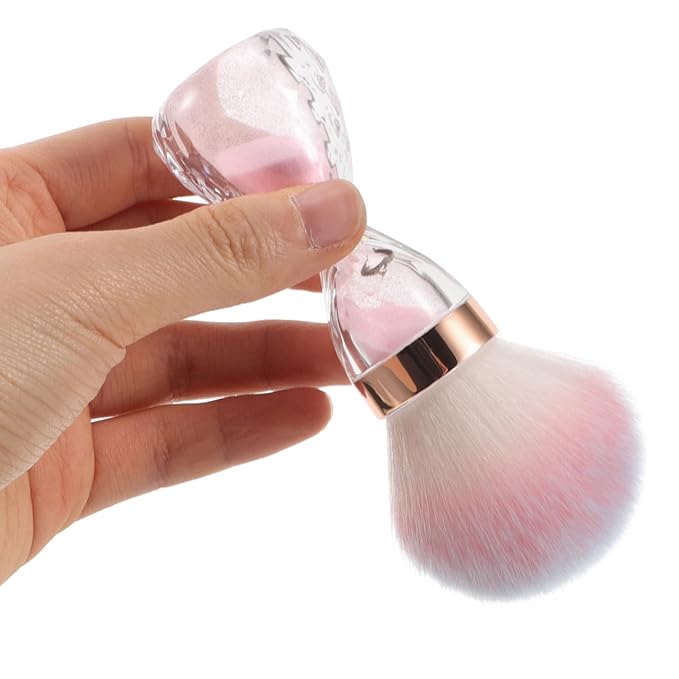 Nail Dust Brush Large Soft Bristle Cleaning Brush for Nail Art and Makeup Powder Removal Portable Manicure Tool