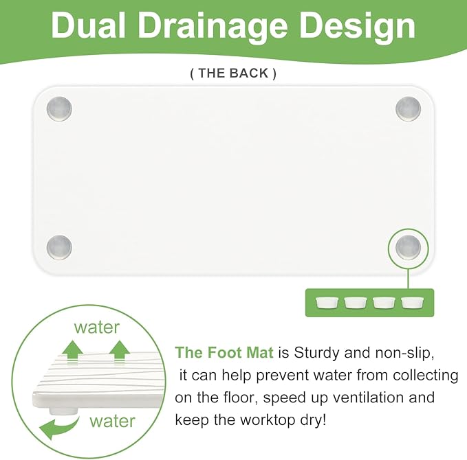 Water Absorbing Stone Tray for Bathroom Sink Stone Drying Mat for Kitchen Counter Diatomite Sink Soap Dispenser Trays Quick Dry Mat Kitchen Decor Diatomaceous Earth Vanity Tray Bathroom Accessories
