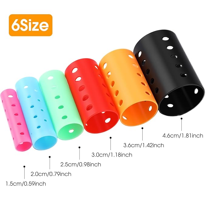 WILLBOND 141 Pcs Hair Rollers Set Include Plastic Hair Rollers with Pins and Clips(Mixed Color)