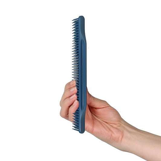 Allegro Combs 3 Row Detangling Comb, Wide Tooth Curl Defining Brush, Perfect for Women Curly Hair Stylists, Curl Defining Comb, Made In The USA, Teal, 1 Piece